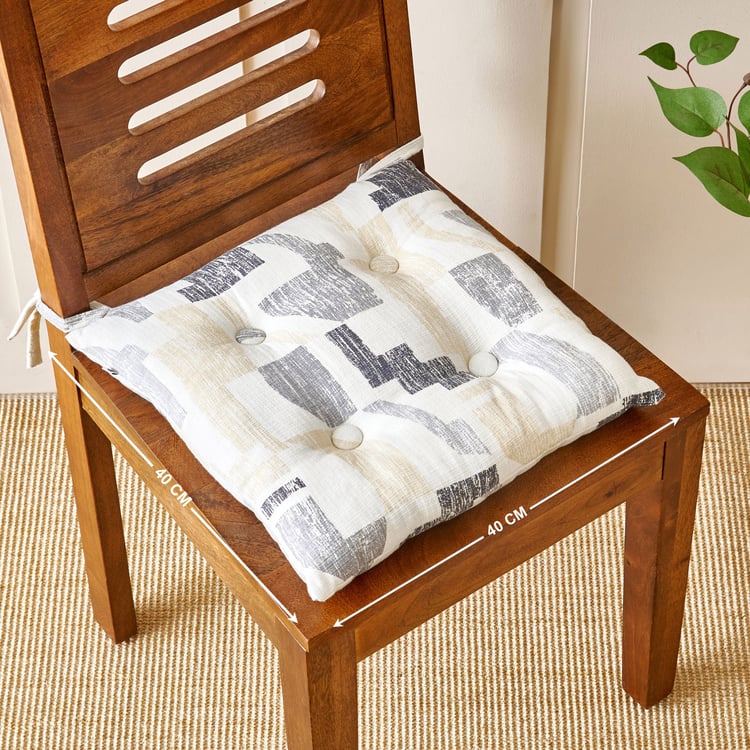 Poise Mosaic Printed Chair Pad - 40x40cm