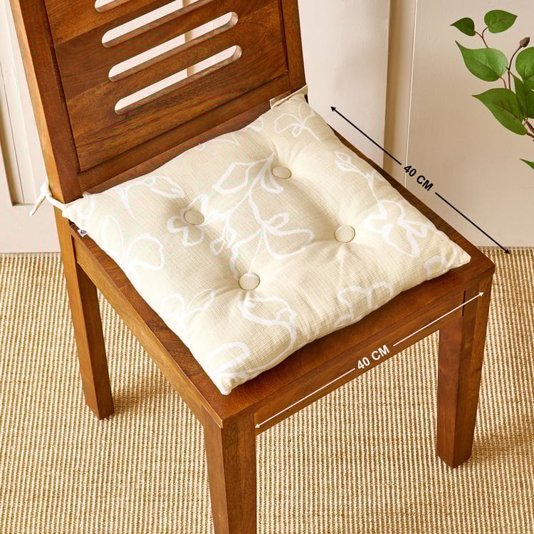 Poise Sprout Printed Chair Pad - 40x40cm