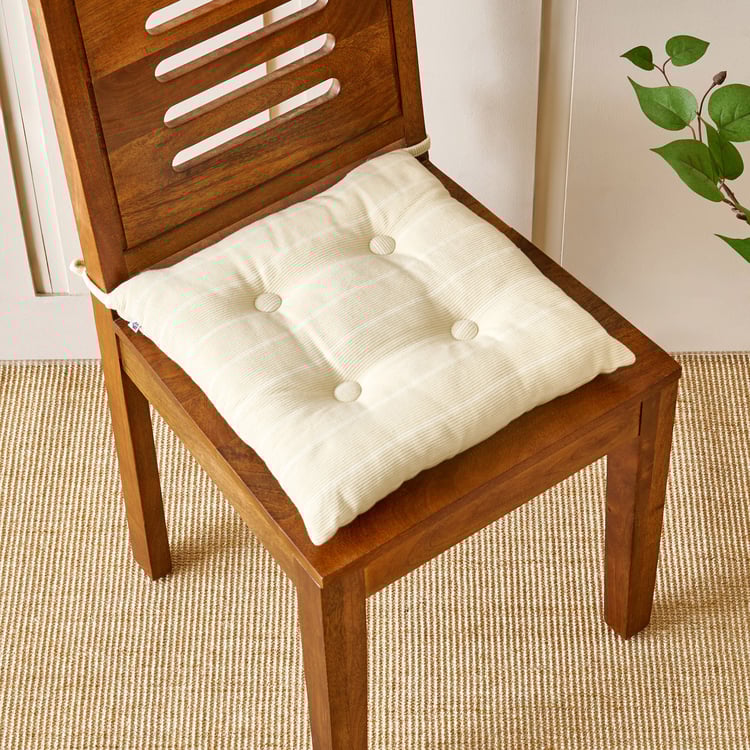 Poise Thread Striped Chair Pad - 40x40cm