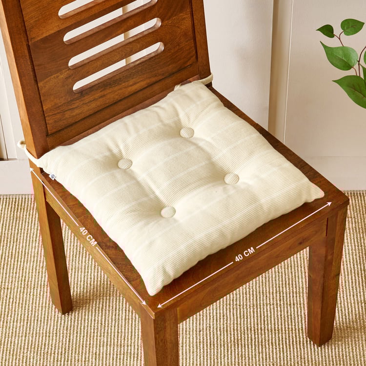 Poise Thread Striped Chair Pad - 40x40cm