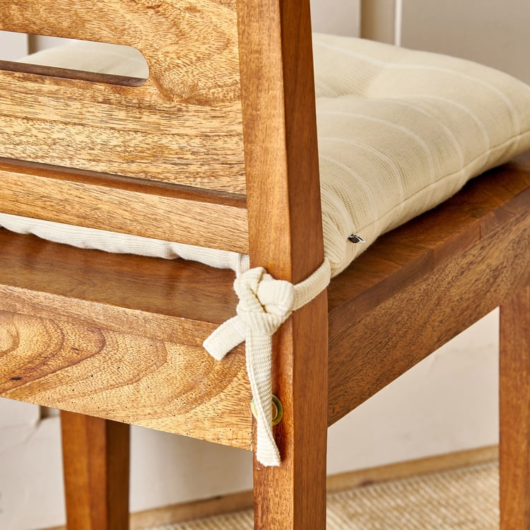 Poise Thread Striped Chair Pad - 40x40cm