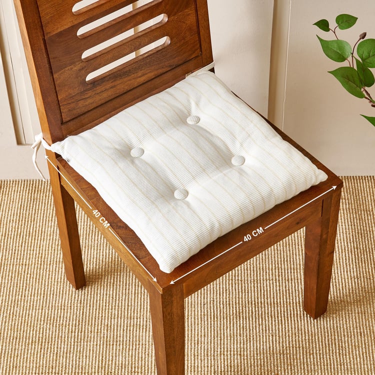 Poise Tide Striped Chair Pad - 40x40cm