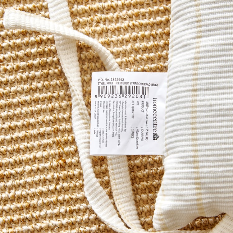 Poise Tide Striped Chair Pad - 40x40cm