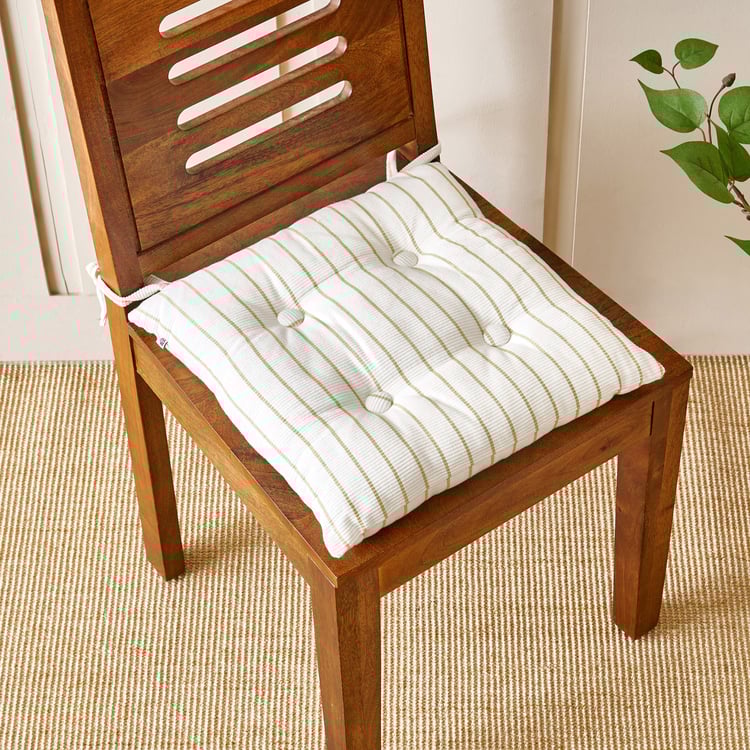 Poise Tide Striped Chair Pad - 40x40cm
