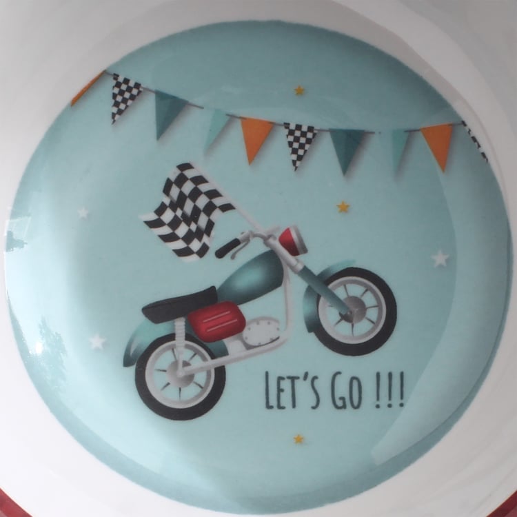 Slate Kids Car Melamine Printed Bowl - 350ml