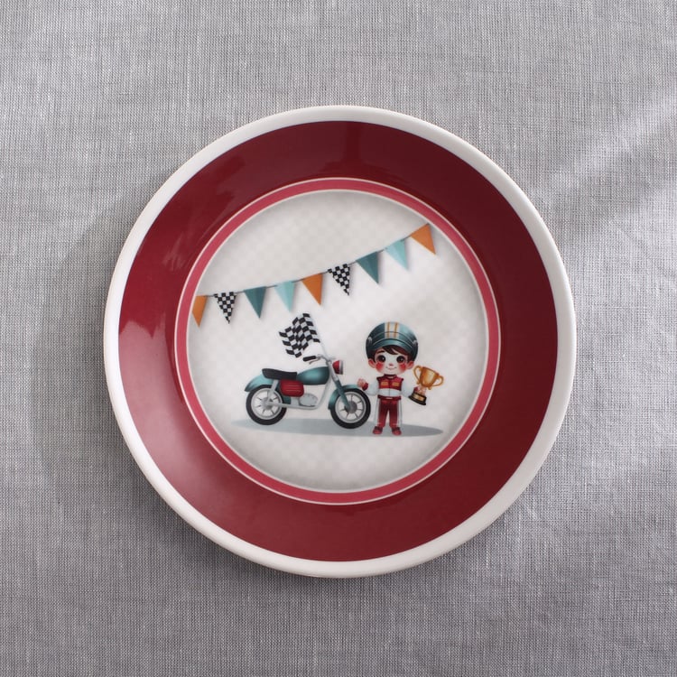 Slate Kids Car Melamine Side Plate - 18cm