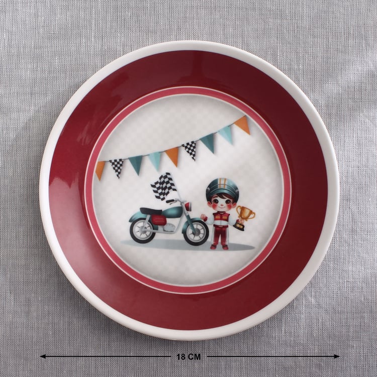 Slate Kids Car Melamine Side Plate - 18cm