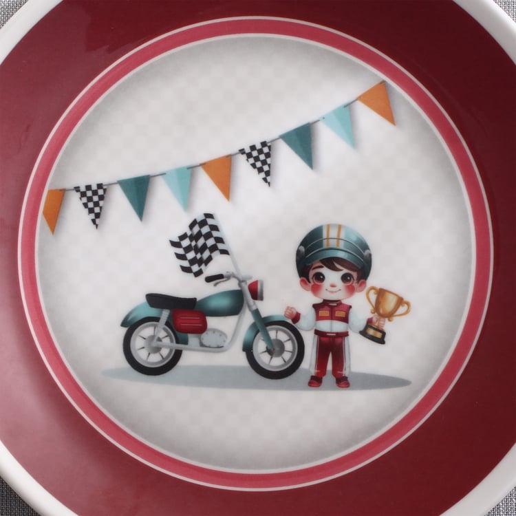 Slate Kids Car Melamine Side Plate - 18cm