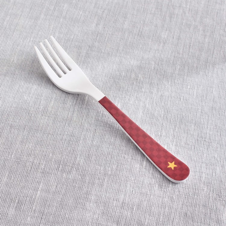 Slate Kids Car 2Pcs Melamine Printed Spoon and Fork Set