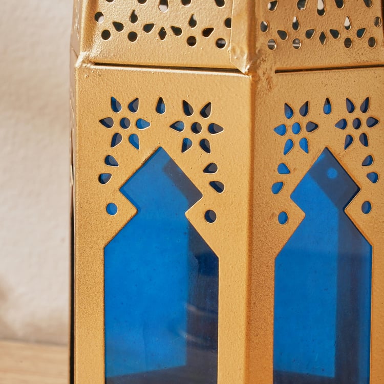 Salsa Moroccan Glass and Metal Lantern