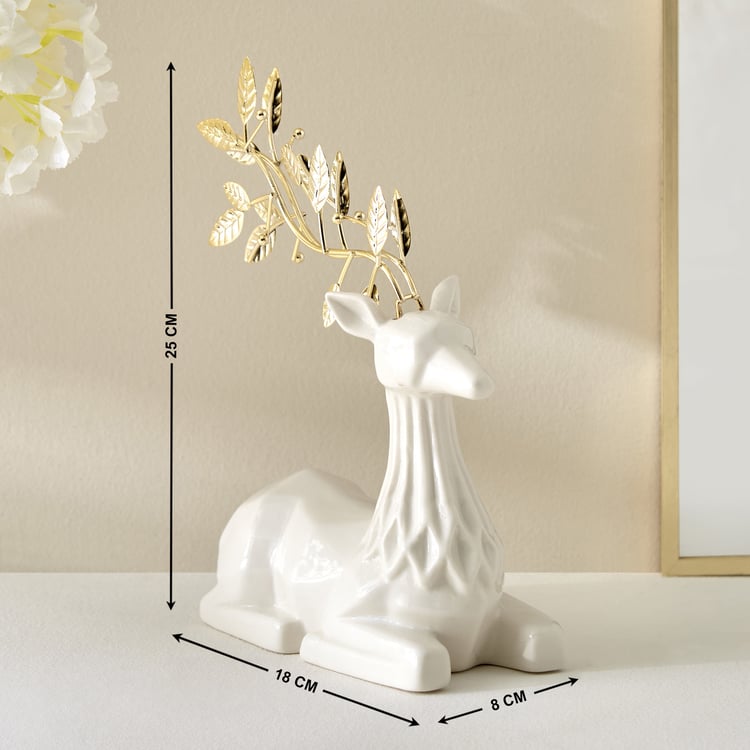 Brighton Rudo Ceramic Sitting Reindeer Figurine