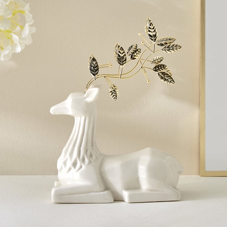 Brighton Rudo Ceramic Sitting Reindeer Figurine