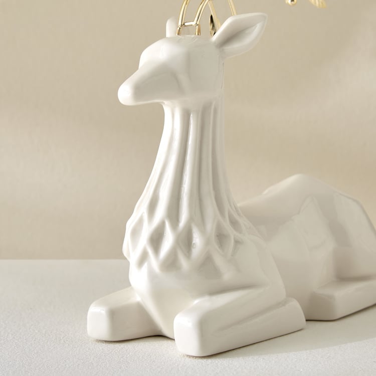 Brighton Rudo Ceramic Sitting Reindeer Figurine