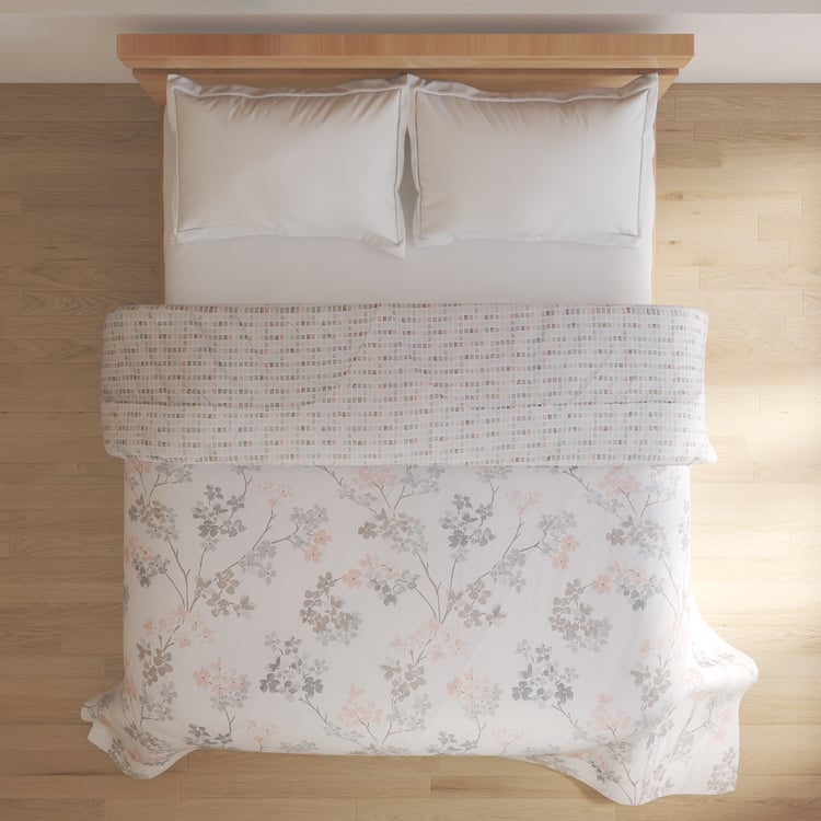 Oxford Rosette Cotton Printed Reversible Double Comforter
