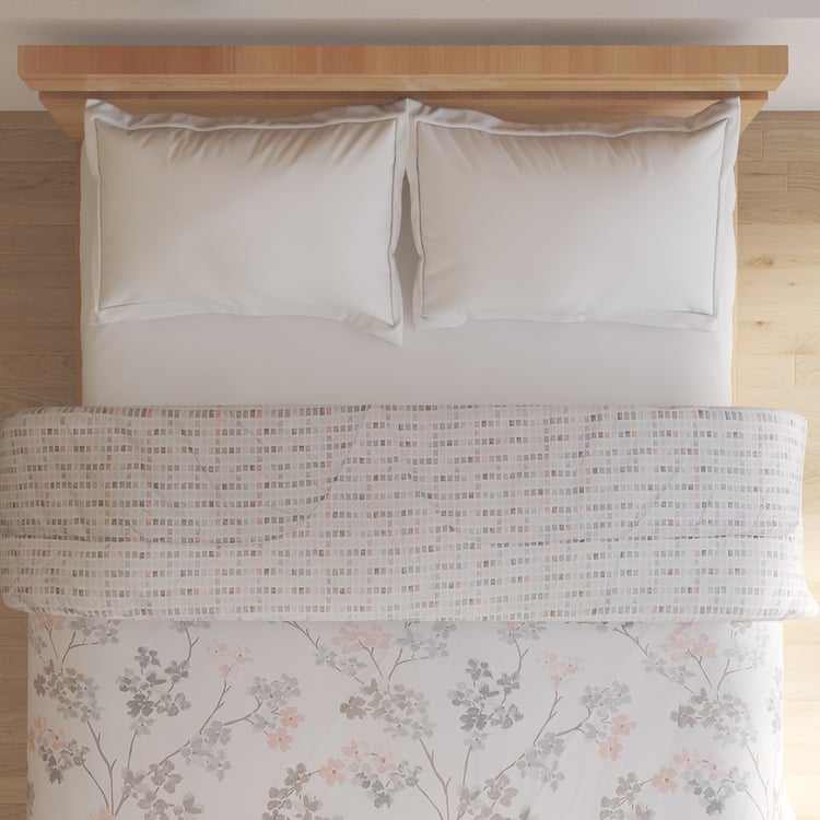 Oxford Rosette Cotton Printed Reversible Double Comforter