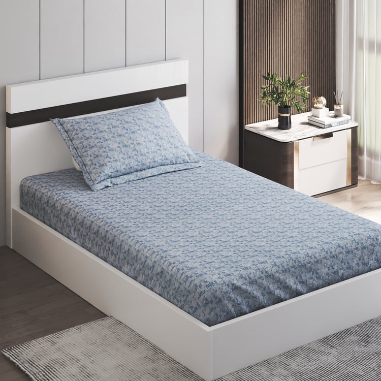 Oxford Frost Cotton 200TC Printed 2Pcs Single Bedsheet Set