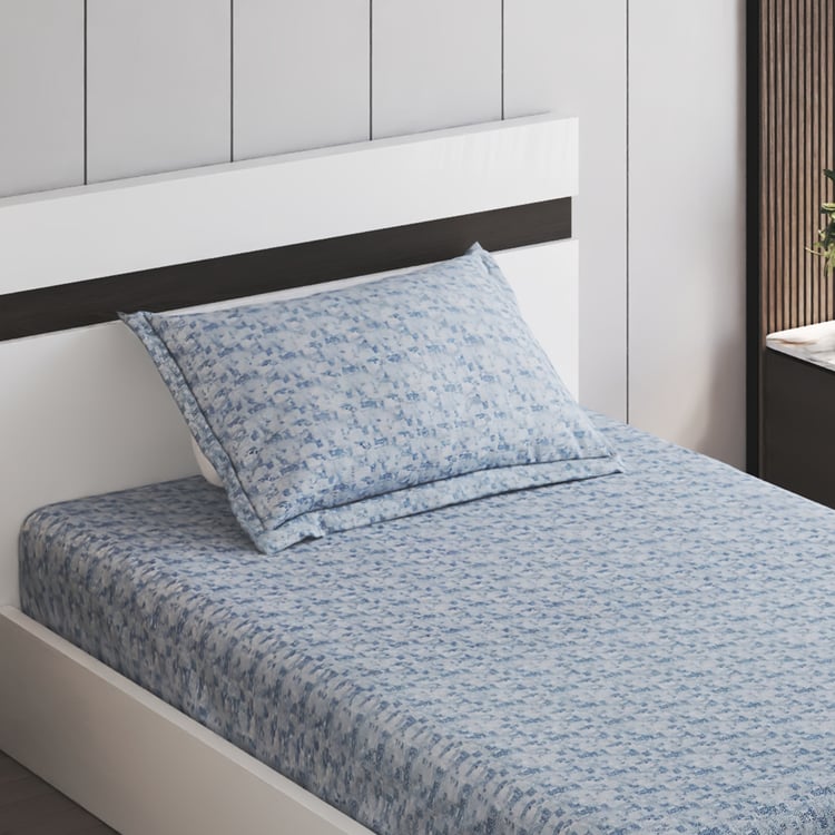Oxford Frost Cotton 200TC Printed 2Pcs Single Bedsheet Set