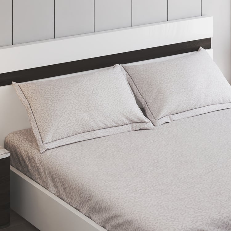 Oxford Grove Amber Cotton 200TC Printed 3Pcs Super King Bedsheet Set