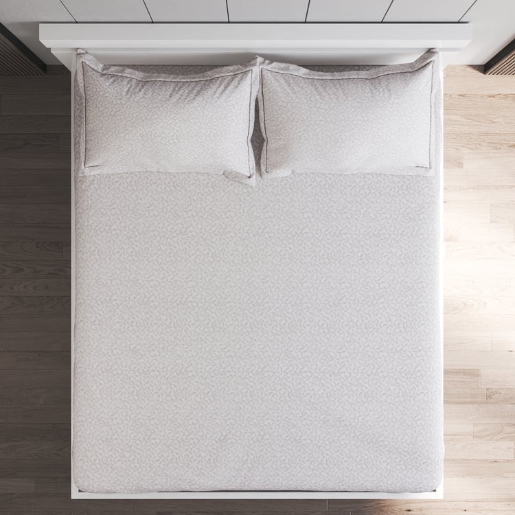 Oxford Grove Amber Cotton 200TC Printed 3Pcs Super King Bedsheet Set