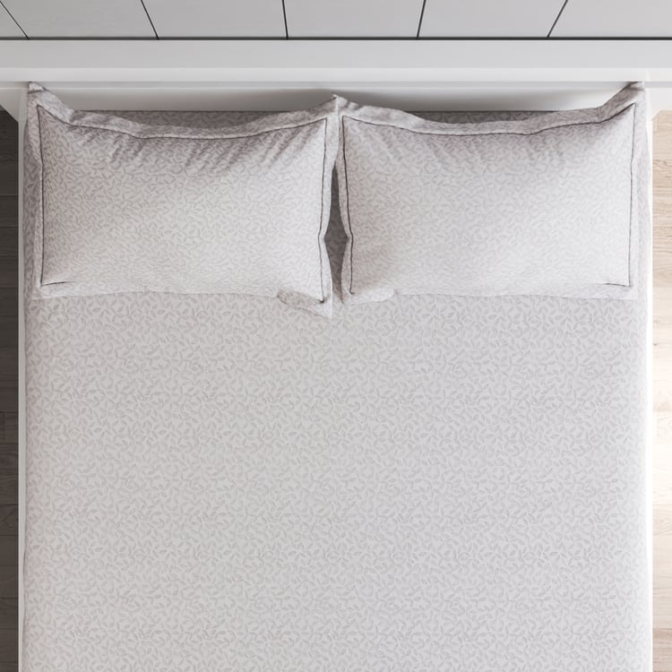 Oxford Grove Amber Cotton 200TC Printed 3Pcs Super King Bedsheet Set