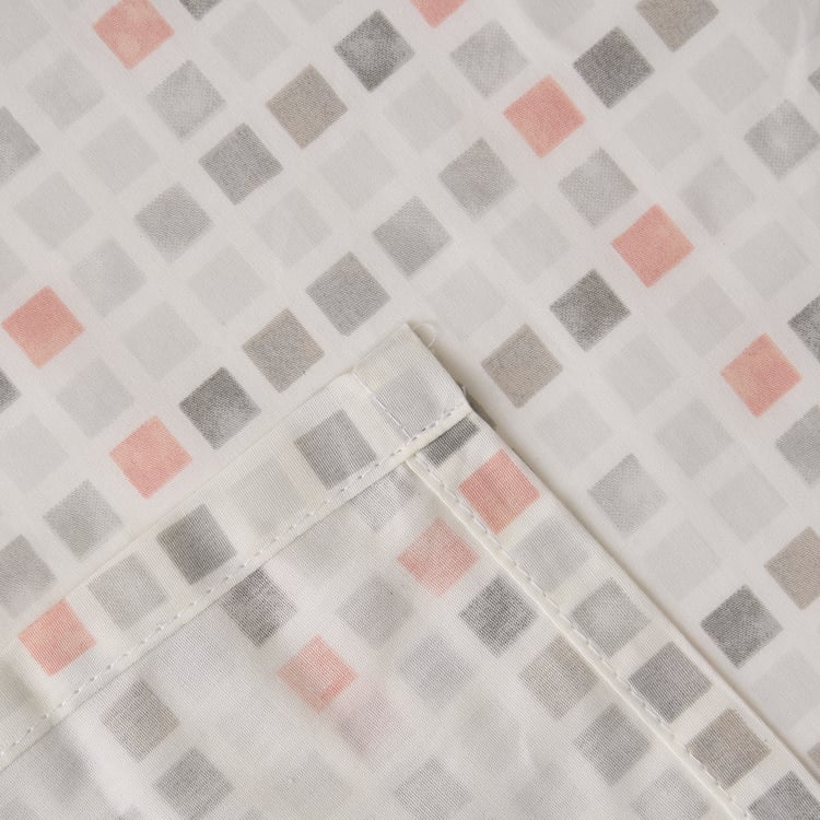 Oxford Pixel Cotton 200TC Geometric Print 3Pcs Super King Bedsheet Set