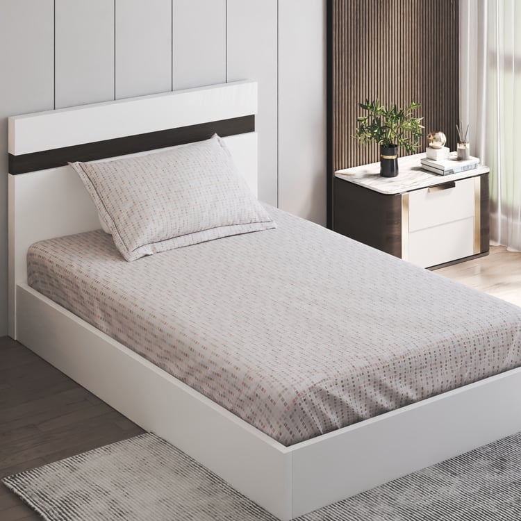 Oxford Pixel Cotton 200TC Geometric Print 2Pcs Single Bedsheet Set