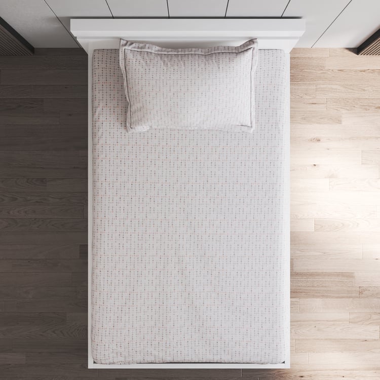 Oxford Pixel Cotton 200TC Geometric Print 2Pcs Single Bedsheet Set