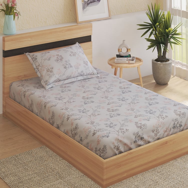 Oxford Rosette Cotton 200TC Floral Print 2Pcs Single Bedsheet Set