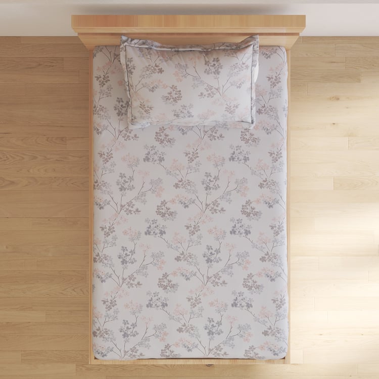 Oxford Rosette Cotton 200TC Floral Print 2Pcs Single Bedsheet Set