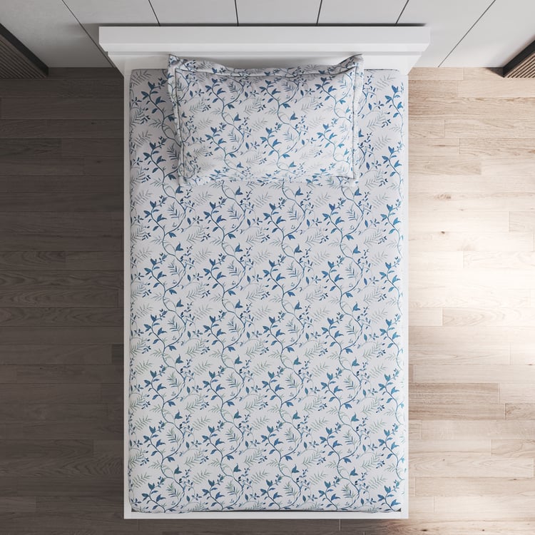 Oxford Sprig Cotton 200TC Printed 2Pcs Single Bedsheet Set