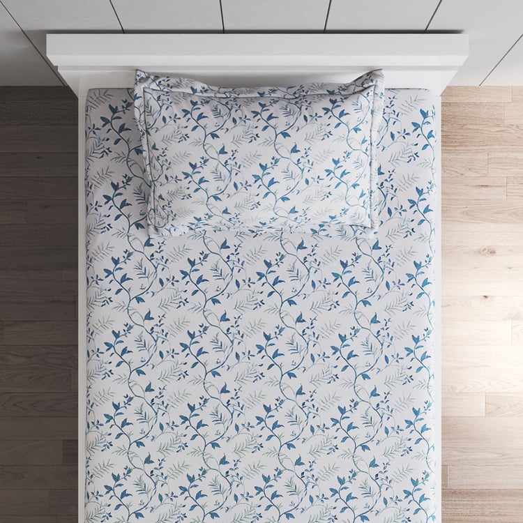 Oxford Sprig Cotton 200TC Printed 2Pcs Single Bedsheet Set