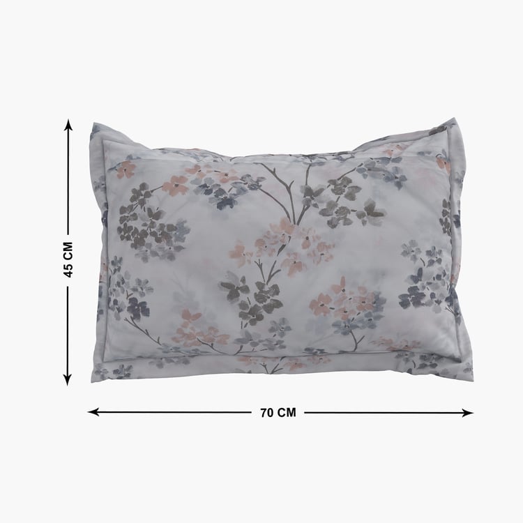 Oxford Rosette Set of 2 Floral Print Pillow Covers - 70x45cm