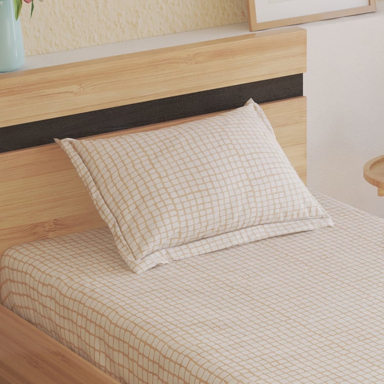 Spinel Zima 2Pcs Checked Single Bedsheet Set