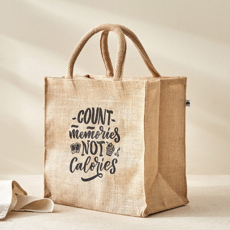 Livia Munch Jute Printed Lunch Bag