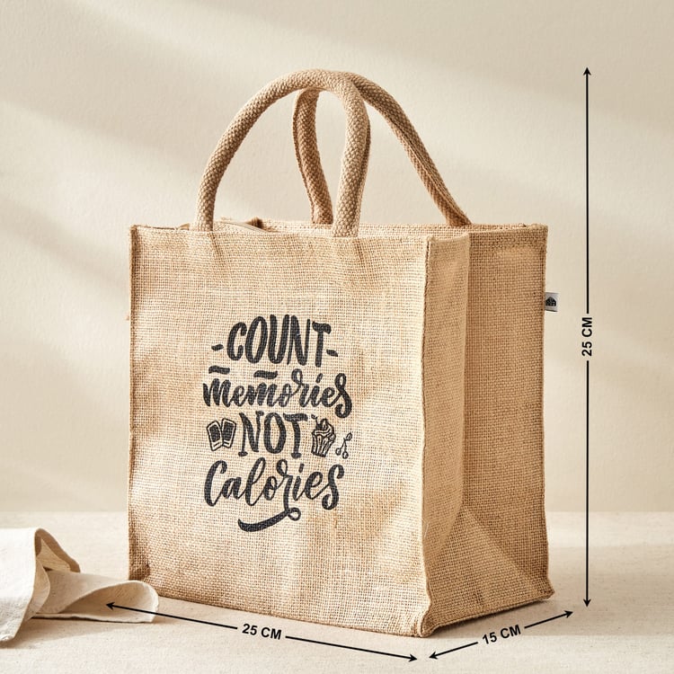Livia Munch Jute Printed Lunch Bag
