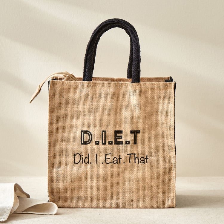 Livia Munch Jute Printed Lunch Bag