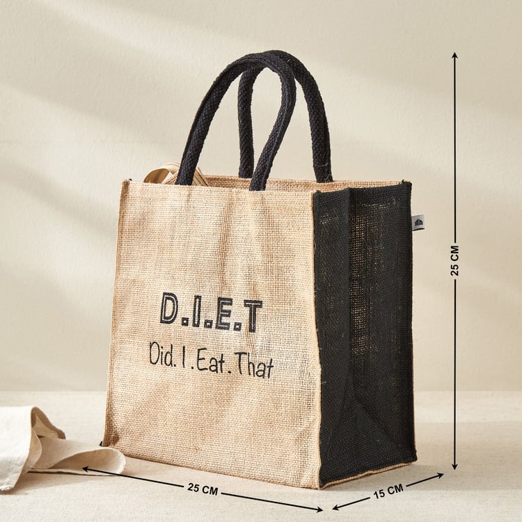 Livia Munch Jute Printed Lunch Bag