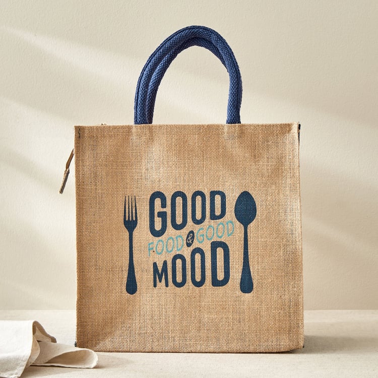Livia Munch Jute Printed Lunch Bag