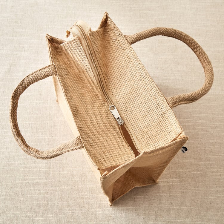 Livia Munch Jute Hungry Print Lunch Bag
