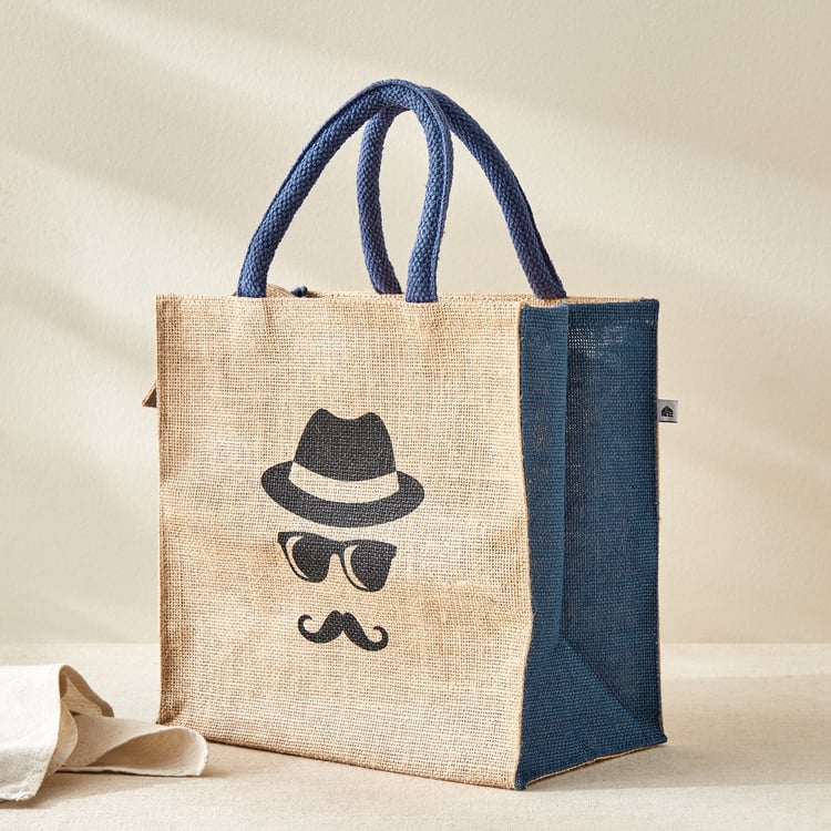Livia Munch Jute Printed Lunch Bag