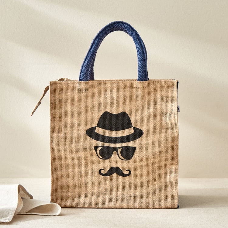 Livia Munch Jute Printed Lunch Bag