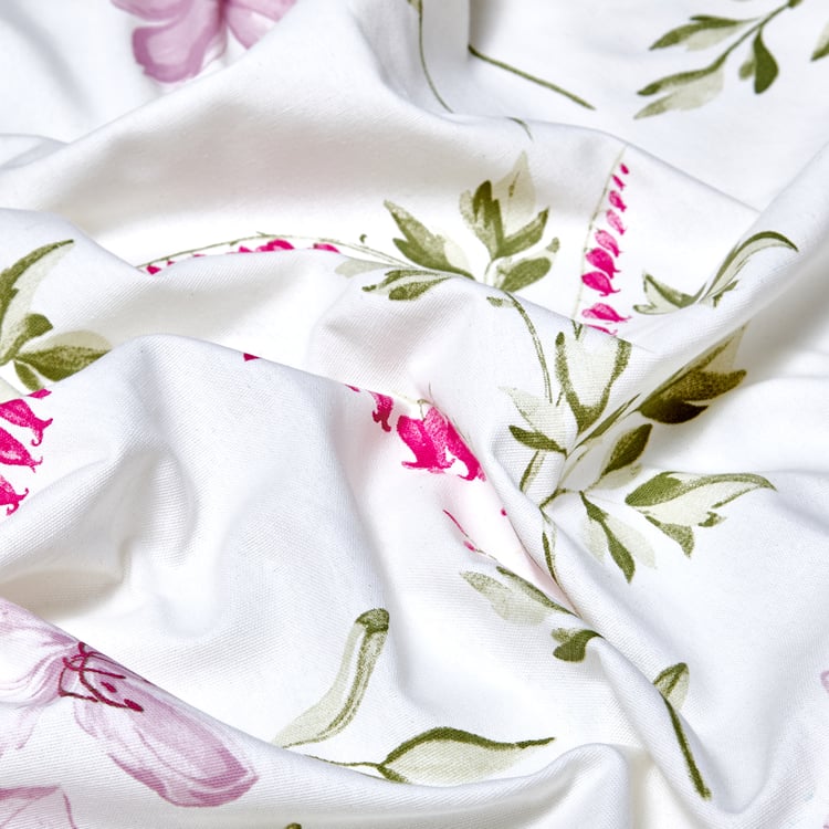 Saddle Stephanie Set of 2 Floral Print Light Filtering Door Curtains