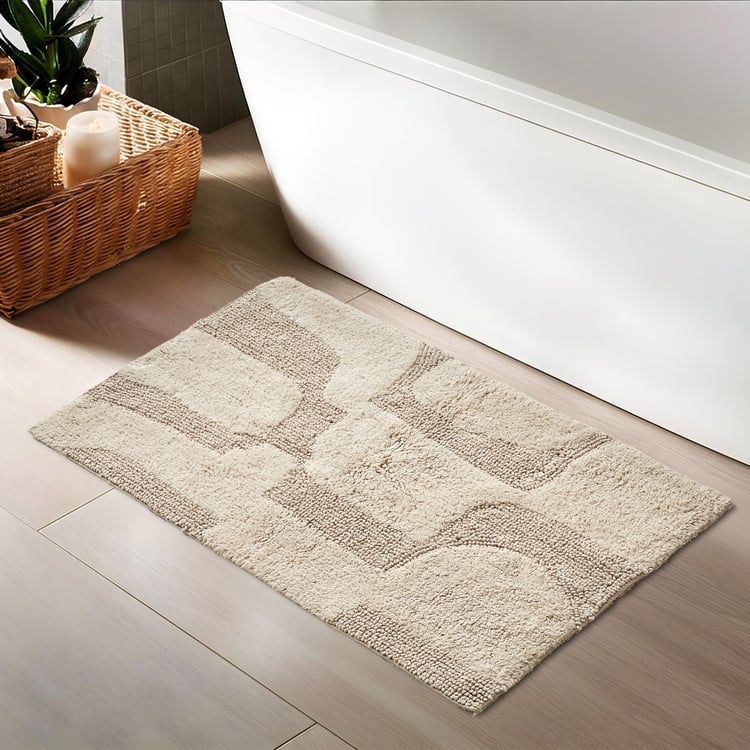 Nova Natural Tranquil Ocean Cotton Anti-Slip Bath Mat - 75x50cm