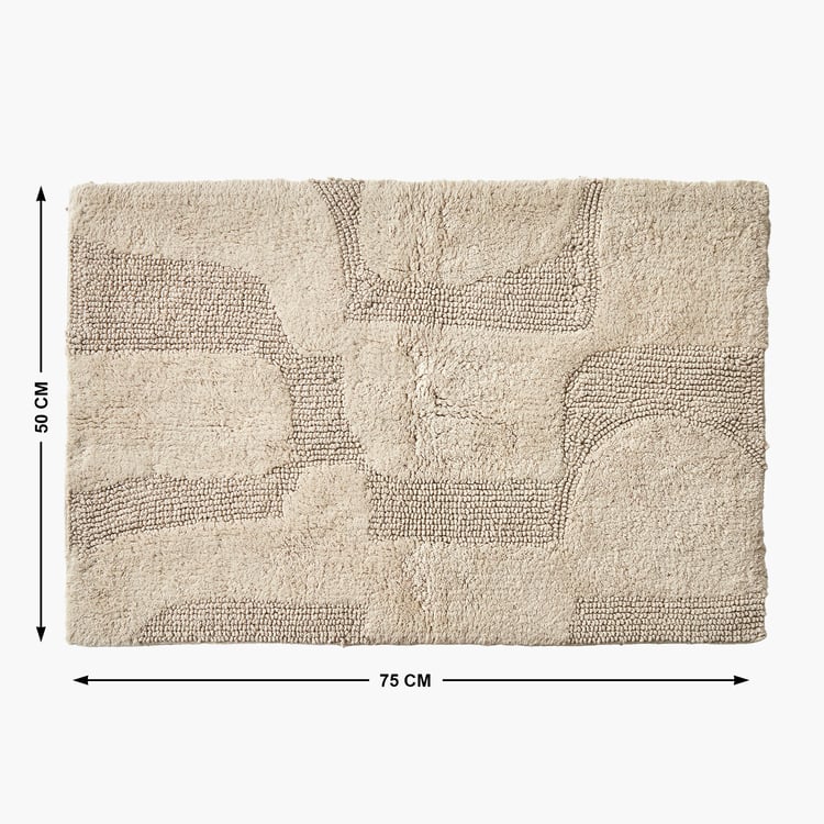 Nova Natural Tranquil Ocean Cotton Anti-Slip Bath Mat - 75x50cm