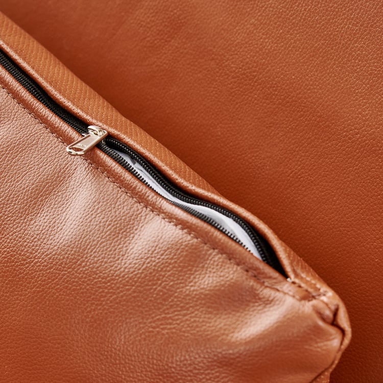Amanda Half Leather Accent Chair - Tan