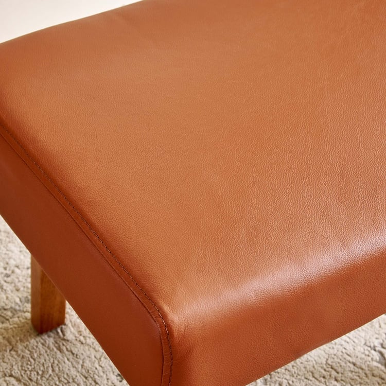 Amanda Half Leather Foot Stool - Tan