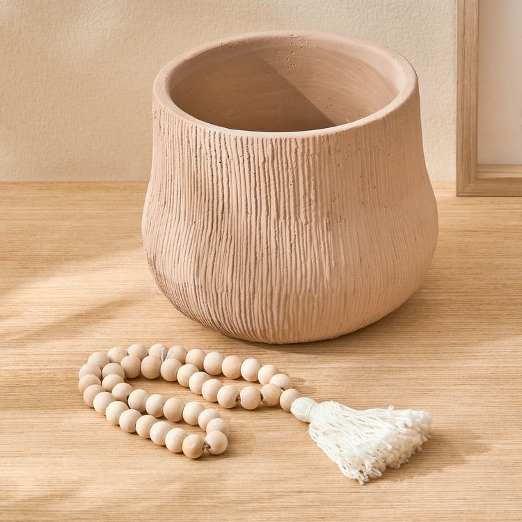 Oyster Ornira Ceramic Planter with Beads