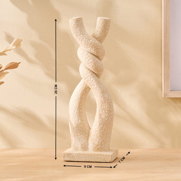 Oyster Tessera Ceramic Knot Table Accent