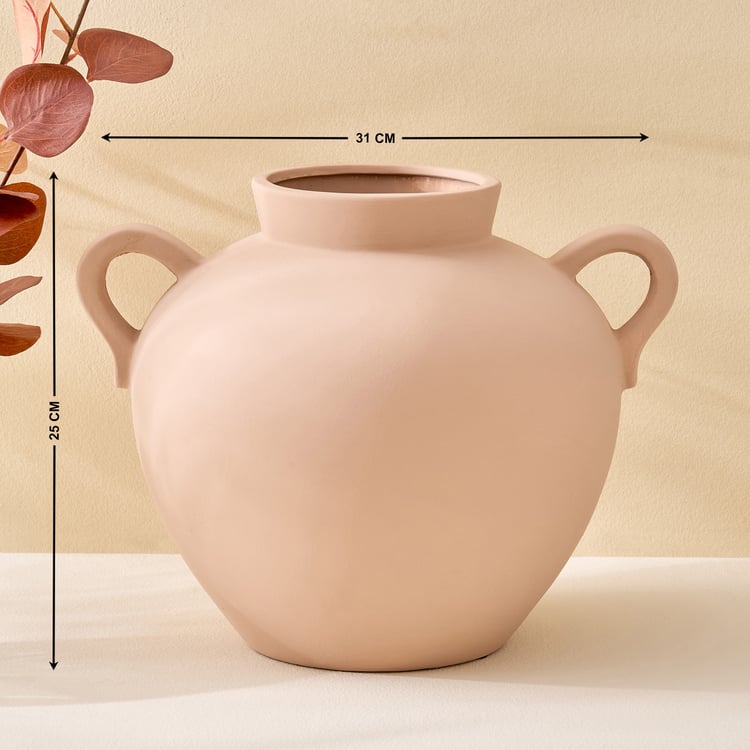 Fawn Pottery Ceramic Vase with Handles