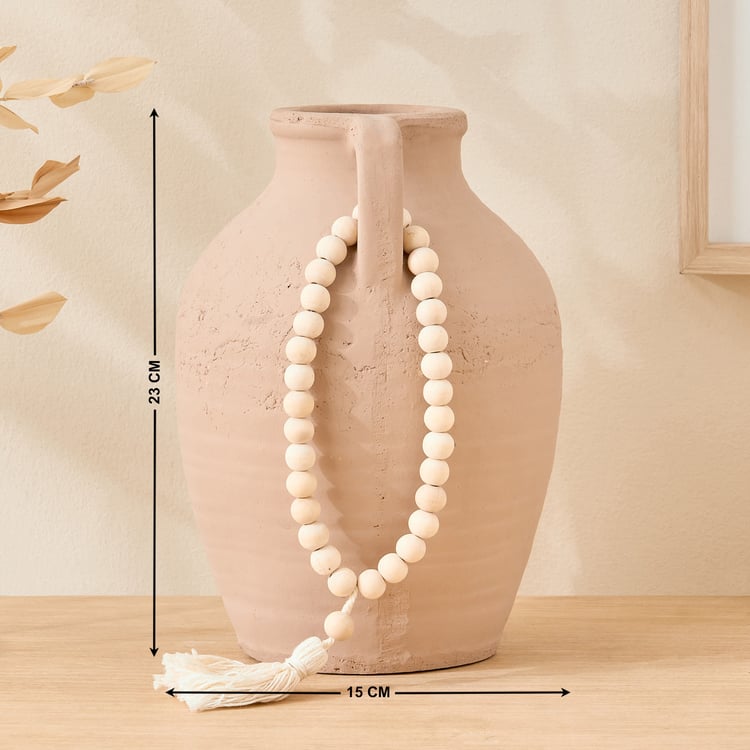 Oyster Ornira Ceramic Vase with Beads